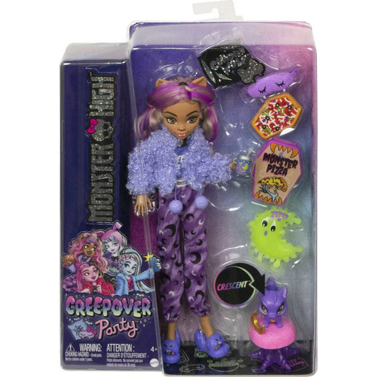 Monster High Clawdeen Wolf Fashion Doll and Accessories, Creepover Party Set with Pet